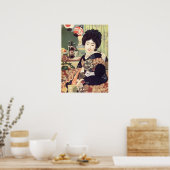 KIMONO VROUW JAPAN KIRIN BEER  Japans Poster (Keuken)