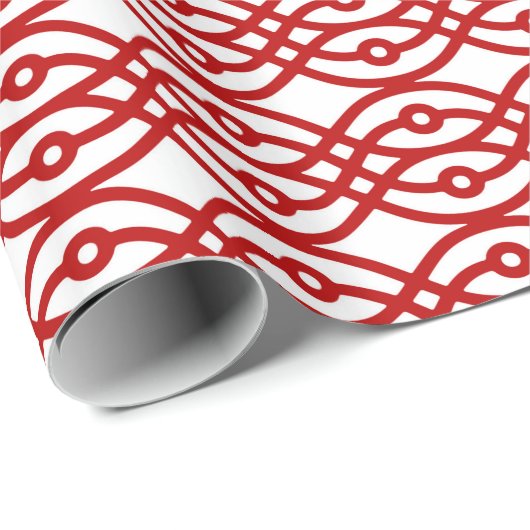 Kimono, wit en donkerrood cadeaupapier (Rol Hoek)