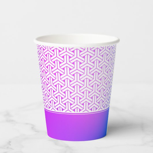 Kimonopatroon 毘沙門亀甲柄 Vrijgezellenfeest Papieren Bekers (Achterkant)