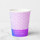 Kimonopatroon 毘沙門亀甲柄 Vrijgezellenfeest Papieren Bekers (Voorkant)