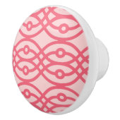 Kimonopdruk, diepe koraalroze keramische knop (Rechts)