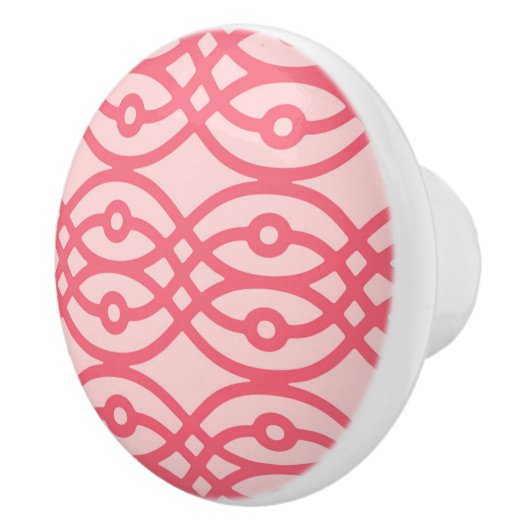 Kimonopdruk, diepe koraalroze keramische knop (Rechts)