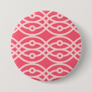 Kimonopdruk, diepe koraalroze ronde button 7,6 cm