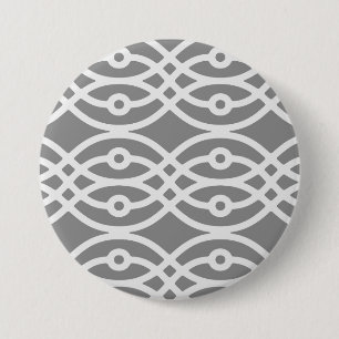 Kimonopdruk, donkergrijs en zilvergrijs ronde button 7,6 cm