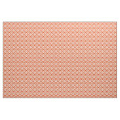 Kimonopdruk, koraal sinaasappel en wit stof (Yard (91,4 cm))