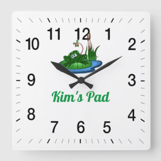 Kim's Pad Square Wall Clock Vierkante Klok