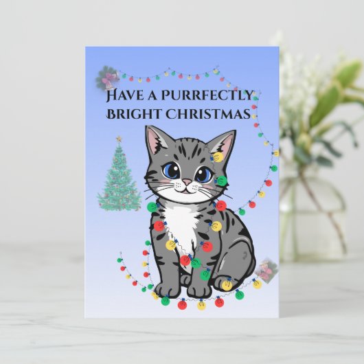 Kim'WhiskerWorks Holiday – Flat Greeting Card Kaart (Staand voorkant)