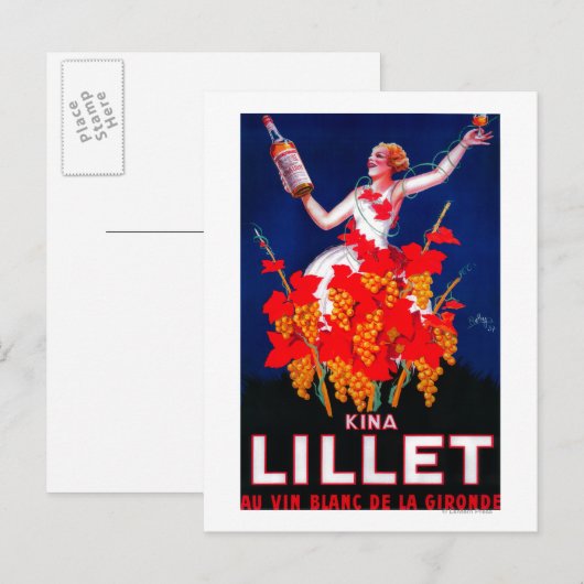 Kina Lillet  PosterEurope Briefkaart (Voorkant / Achterkant)