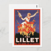 Kina Lillet Vintage Ad Briefkaart (Voorkant / Achterkant)