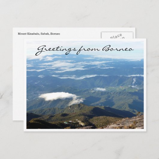 kinabalu borneo - groeten briefkaart (Voorkant / Achterkant)