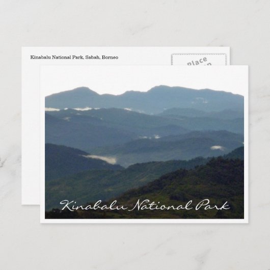 kinabalu nat park silhouette briefkaart (Voorkant / Achterkant)