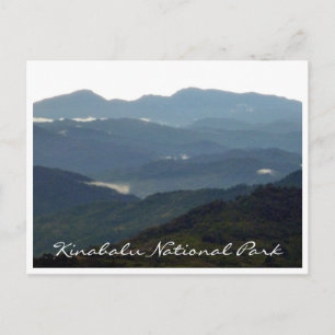kinabalu nat park silhouette briefkaart