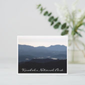 Kinabalu-park silhouet briefkaart (Staand voorkant)