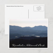 Kinabalu-park silhouet briefkaart (Voorkant / Achterkant)