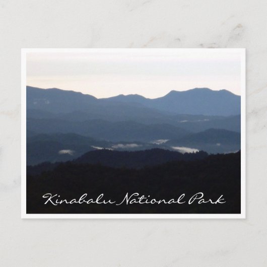 Kinabalu-park silhouet briefkaart (Voorkant)