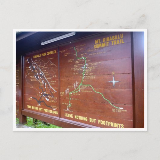 Kinabalu-top Briefkaart (Voorkant)