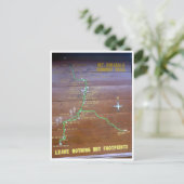 kinabalu trail voetafdruk briefkaart (Staand voorkant)