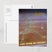 kinabalu trail voetafdruk briefkaart (Voorkant / Achterkant)