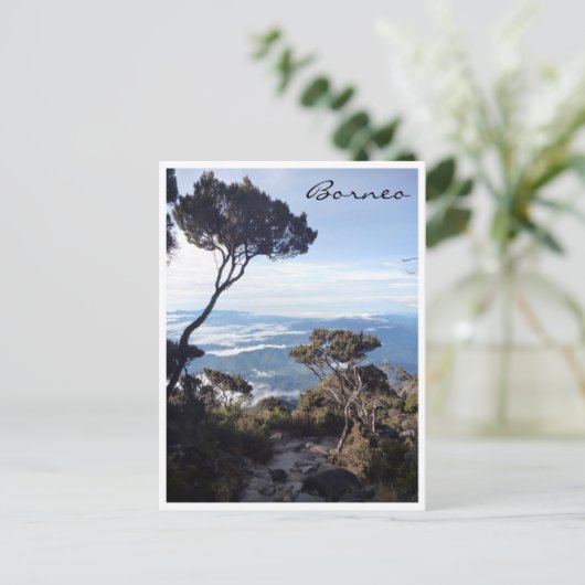 kinabalu-uitzicht briefkaart (Staand voorkant)
