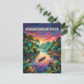 Kinabatangan rivier Maleisië Briefkaart (Staand voorkant)