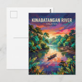 Kinabatangan rivier Maleisië Briefkaart (Voorkant / Achterkant)