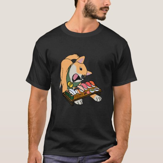 Kinako eet sushi t-shirt (Voorkant)