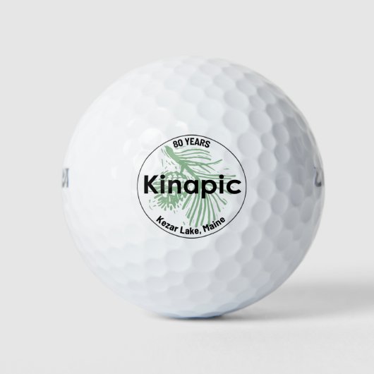 Kinapic 80ste jaar set van 3 golfballen (Voorkant)