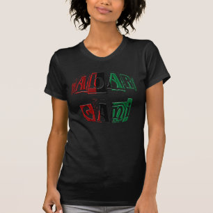 Kinara Gestreepte Kleuren Tekst Habari Gani Kwanza T-shirt