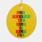 Kinara Kaars Kleuren Joyous Kwanzaa Keramisch Ornament (Links)