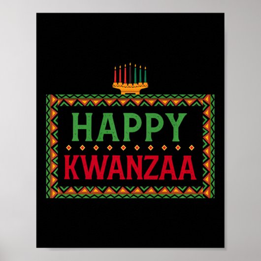 Kinara Seven Candles Principes van Kwanzaa Happy K Poster (Voorkant)