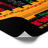 Kinara Seven Candles Principes van Kwanzaa Happy K Poster (Hoek)