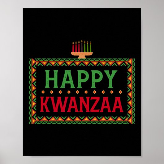 Kinara Seven Candles Principes van Kwanzaa Happy K Poster (Voorkant)