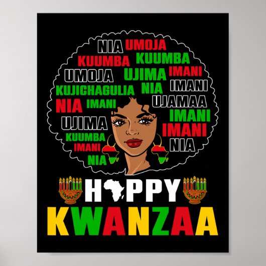 Kinara Seven Principles African American Kwanzaa A Poster (Voorkant)