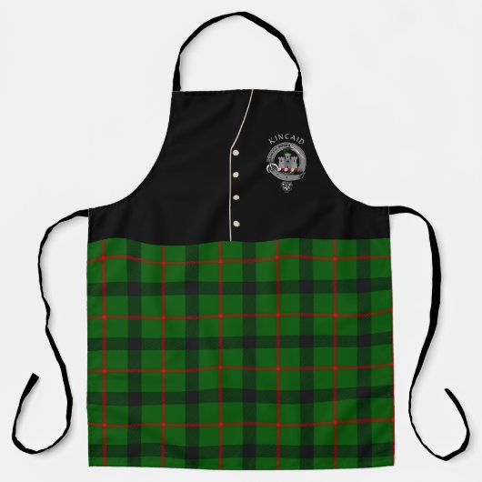 Kincaid Clan Badge & Tartan Kilt Schort (Voorkant)
