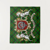 Kincaid Clan Badge & Unicorns w/Tartan Wandkleed (Voorkant)