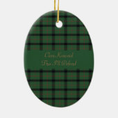 Kincaid Clan Tartan en Motto Keramisch Ornament (Achterkant)