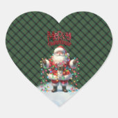 Kincaid Original Scottish Tartan Christmas Hart Sticker (Voorkant)