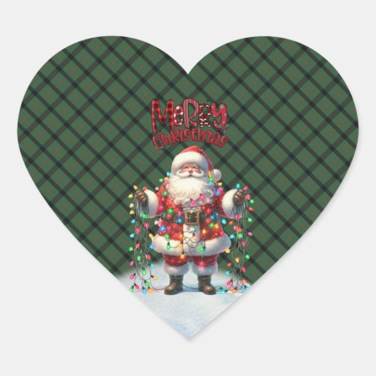 Kincaid Original Scottish Tartan Christmas Hart Sticker (Voorkant)