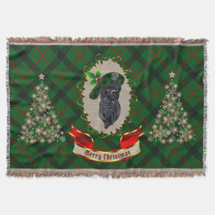 Kincaid Scottie Dog Kerstmis Throw Blanket Deken