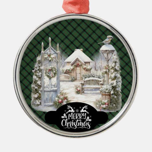 Kincaid Scottish Clan Tartan Christmas Metalen Ornament (Voorkant)