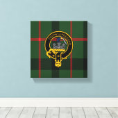 Kincaid Scottish Crest en Tartan Canvas print (Insitu (Houten vloer))
