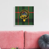 Kincaid Scottish Crest en Tartan Canvas print (Insitu (Woonkamer))