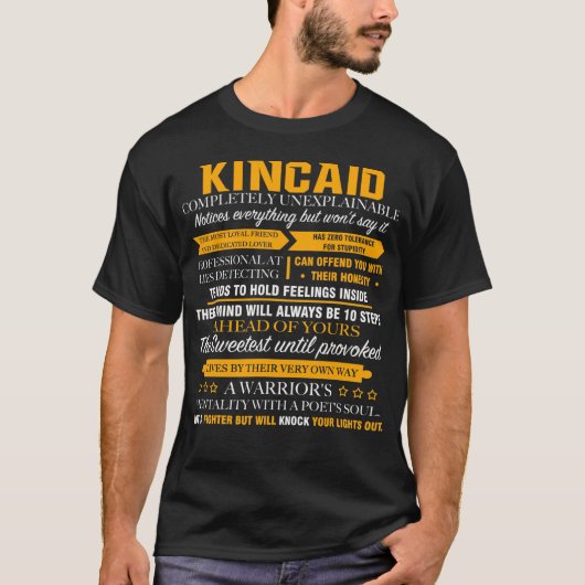 KINCAID volledig onverklaarbaar T-shirt (Voorkant)