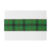 Kincaide Schotse Tartan Belly Band Uitnodigingen Wikkel (Achterkant Voorbeeld)