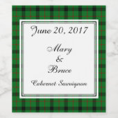 Kincaide Schotse Trouw Wijnlabel Wijn Etiket (Enkel label)