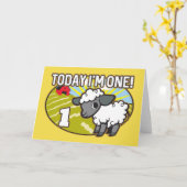 Kind 1e verjaardag Vandaag ben ik een! Schattige l Kaart (Gele Bloem)