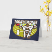 Kind 1e verjaardag Vandaag ben ik een! Schattigee  Kaart (Gele Bloem)