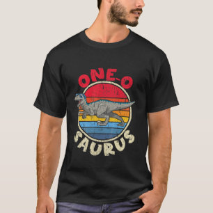 Kind 1St. Birthday one o Saurus i Velociraptor i F T-shirt