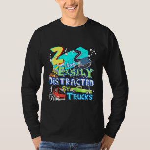 Kind 2 en gemakkelijk verstoord door vrachtwagens t-shirt