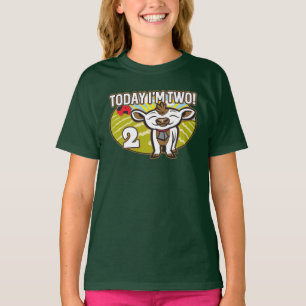 Kind 2e verjaardag vandaag, ik ben twee! Schattige T-shirt